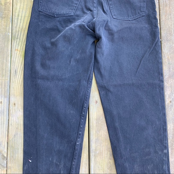 Vintage 90s Black 100% Cotton High Waisted Straight Leg Casual Denim Mom Jeans - Picture 14 of 16
